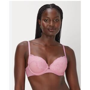 Brand New Maidenform Basically Sexy Women's 34C Pink Lace T-Shirt Bra